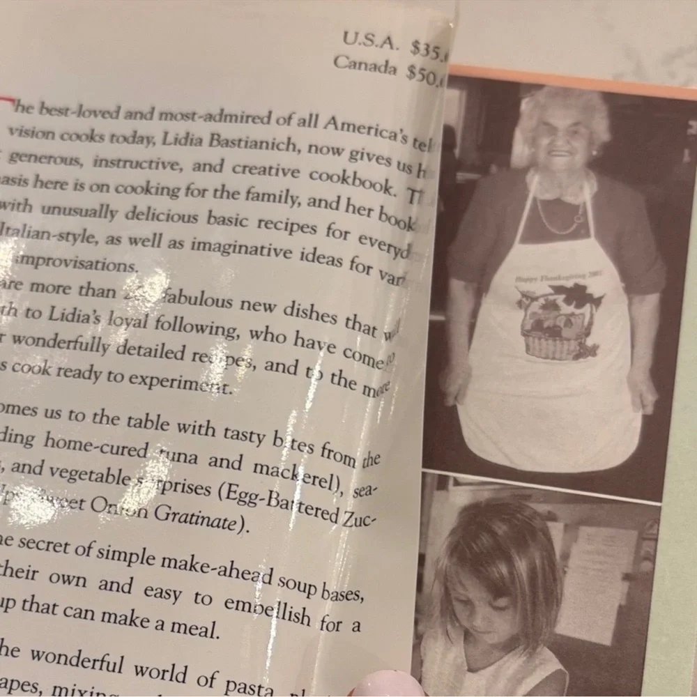 Lidia's Family Table Hardcover Italian Cookbook Taste of Italy Like New PBS